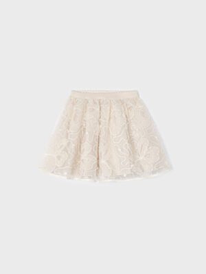Mayoral Girls Cream Tulle Skirt
