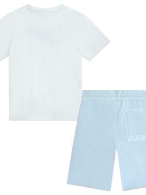 Boss White/Blue Stereo Shorts Set