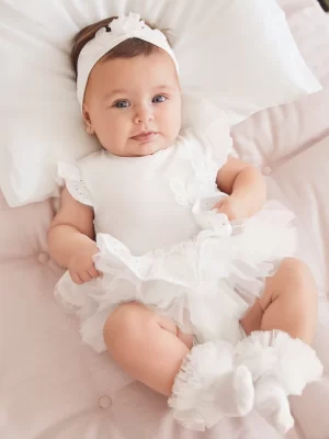 Mayoral White Butterfly Romper
